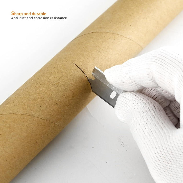 100PC Safety Scraper Razor Blade Box Cutter Paint Window Oven Glass Blades