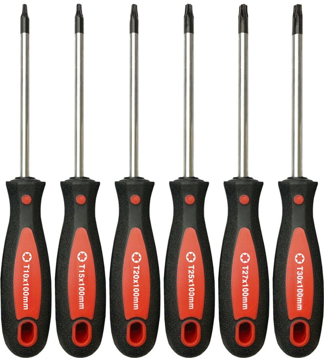 PK TOOLS 6pc Magnetic STAR SCREWDRIVER SET T10, T15, T20, T25, T27 & T30