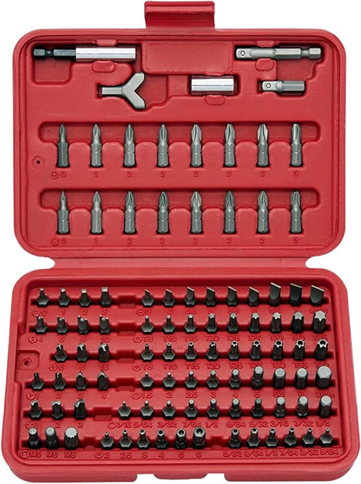 PRO 100PC Security Bit Set Drill Star Hex Spanner Torx Magnetic Screwdriver PH2