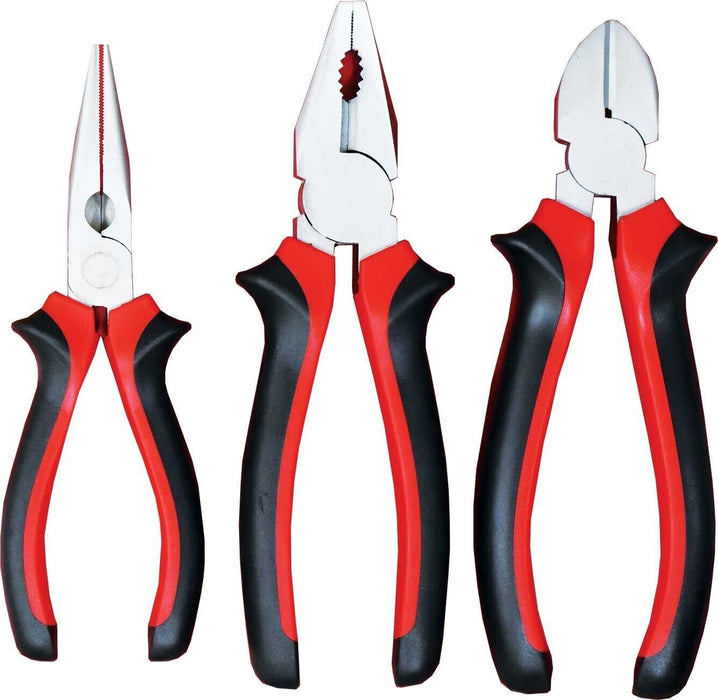 PK TOOLS 3PC 6" 150mm Long Nose Pliers Combination Pliers Cutting Pliers set