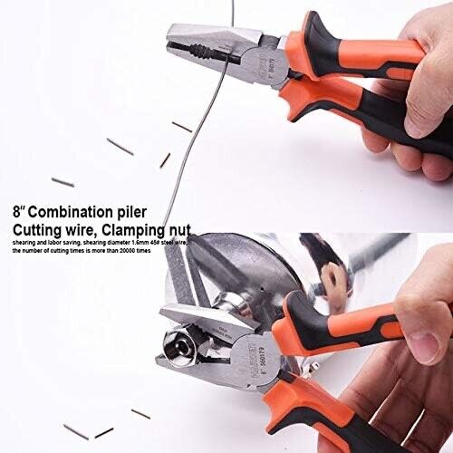 PK TOOLS 3PC 6" 150mm Long Nose Pliers Combination Pliers Cutting Pliers set