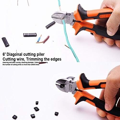 PK TOOLS 3PC 6" 150mm Long Nose Pliers Combination Pliers Cutting Pliers set