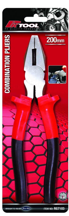 PK TOOL Plier Combination PRO 200mm 8" CR-V H/Duty Linesman Insulated Wire Plier