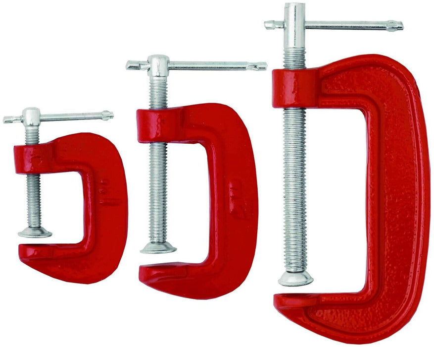 PK TOOLS G-CLAMPS - 3 pc. SET ( 1", 2", 3" INCH ) - BRAND NEW