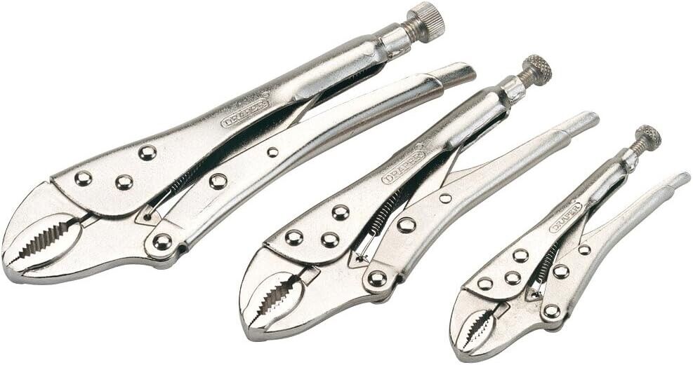 PK TOOLS 3pc LOCKING VICE GRIP PLIERS SET 5" 7" 10" ADJUSTABLE SELF LOCKING HD