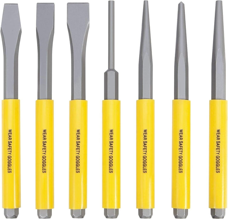 PKTool 7PCS 150mm (6”) Punch & Chisel Set Cold Chisel, Taper Punch & More