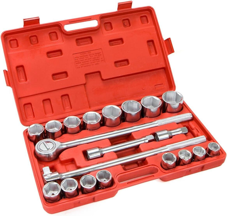 PK TOOL 21pc 3/4" Drive Deep Impact Socket Set Kit 21mm - 50mm Extension Sockets