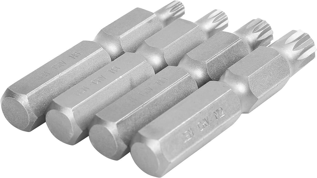 Point Hex Bit PK Tool 4PCS 1/2