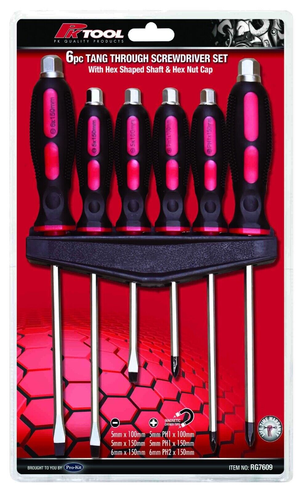 PK TOOLS SCREWDRIVER SET Tang Thru SCREW DRIVERS Phillips Head Flat ...