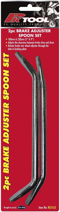 PK TOOLS 2PCS Drum Brake Adjustable SPOON Pry Bar  Flat Tip Strong Brake Spoon