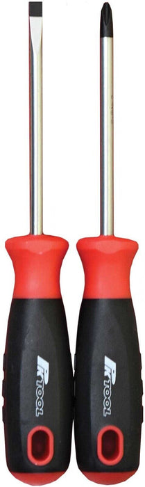 PK TOOLS 2pc Screwdriver Set, 6.5 x 100mm & PH2 x 100mm Brand New Free Postage