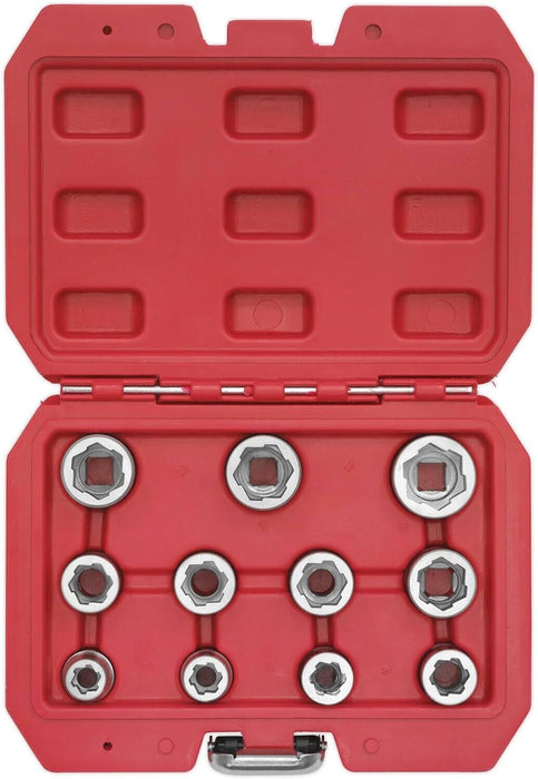 PK TOOLS 11Pcs Impact Damaged Bolt Nut Screw Remover Extractor Set Twist Socket