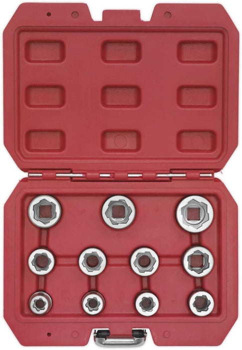 PK TOOLS 11Pcs Impact Damaged Bolt Nut Screw Remover Extractor Set Twist Socket