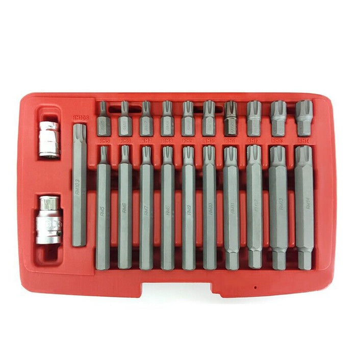 T&E Tools 16PC Torx-Plus Insert Bit Set 5/16" Hex Made in Taiwan 91222 T20-T50