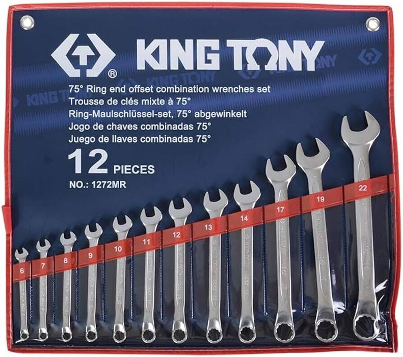 KING TONY 124 Piece Metric Combination Spanner Set -1272MR Made in Taiwan 6-22mm