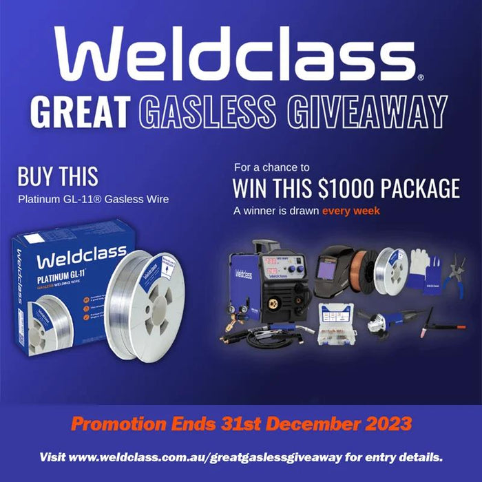 4 x Weldclass GL-11 Gasless Mig Wire 0.9mm - 4.5kg Spool - Flux Cored 18kg Total