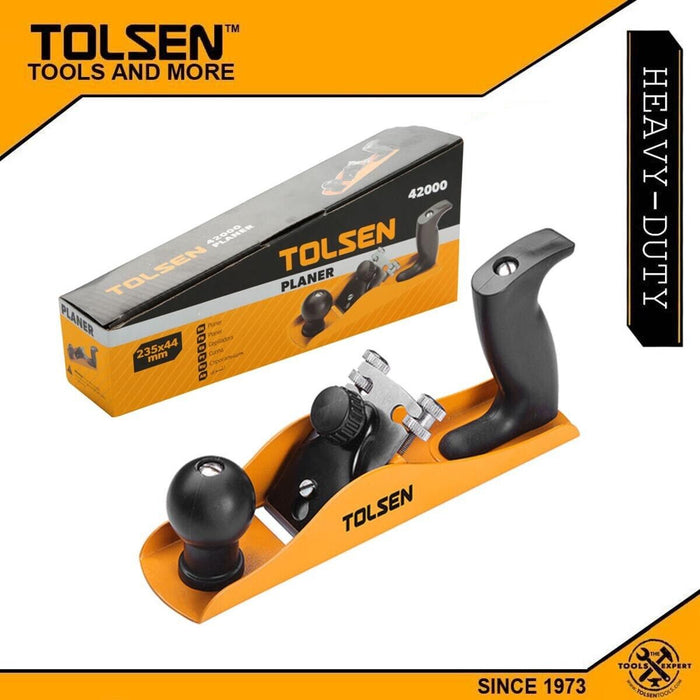 TOLSEN  235 mm Manual Adjustable Hand Planer For Wood,Yellow, HPL01300