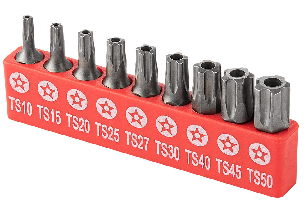 T&E Tools 10 Piece 5 Point Tamper Torx-Plus Bits Made in Taiwan T10-T50 T5900