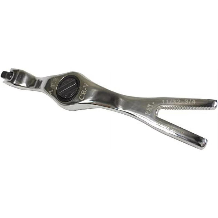 T&E Tools 1/4"Dr Adjustable Handle Ratchet & V-Wrench Made in Taiwan 22350