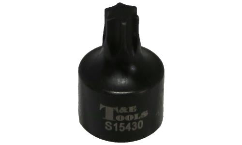 T&E Tools  T30 x 1/4"Drive Stubby Torx-r Impact Socket Made in Taiwan S15430