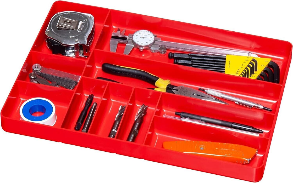 T&E Tools 10-Compartment Low-Profile Tool Box Parts Organiser Tray  8933