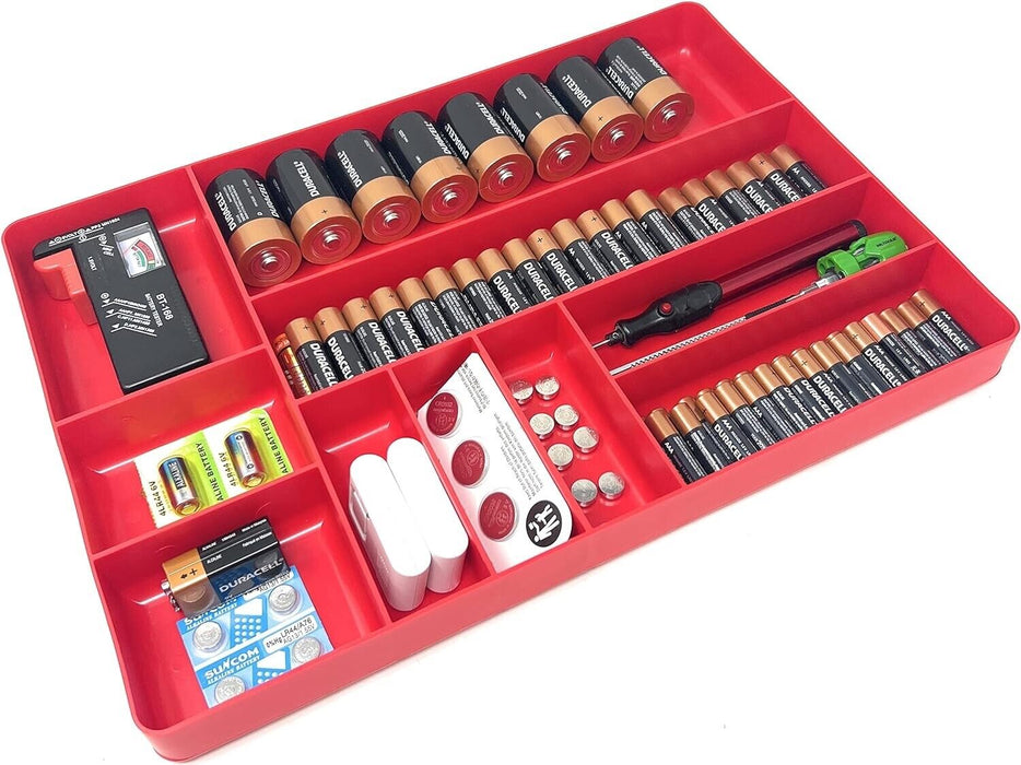 T&E Tools 10-Compartment Low-Profile Tool Box Parts Organiser Tray  8933