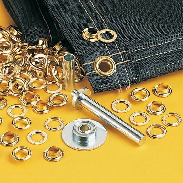 Tarp Tarpaulin Awning Tent Repair Kit plus 103PC Grommets Eyelet Punch Stamp Set