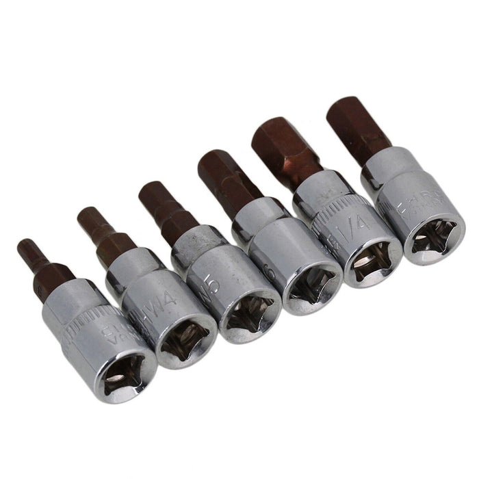 T&E Tools Metric In-Hex 1/4"Drive Sockets 6Pt set Made in Taiwan 3-8mm 92102