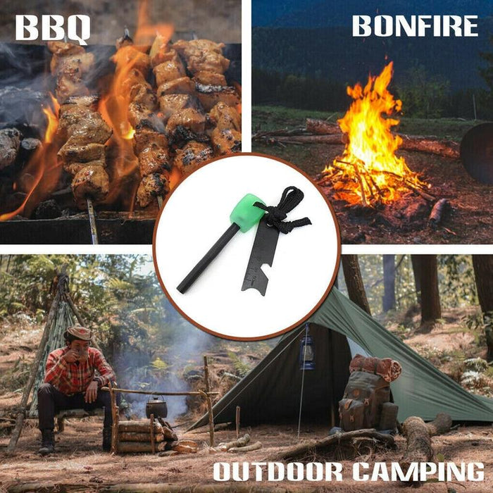 3X 8mm Flint Rod Camping Survival Fire Starter Lighter (FULL Magnesium Rod) Hot