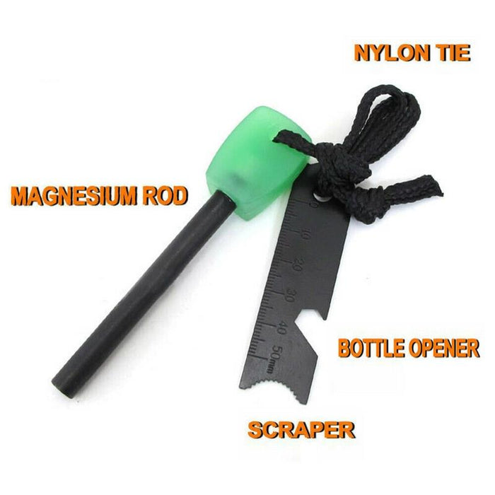 3X 8mm Flint Rod Camping Survival Fire Starter Lighter (FULL Magnesium Rod) Hot