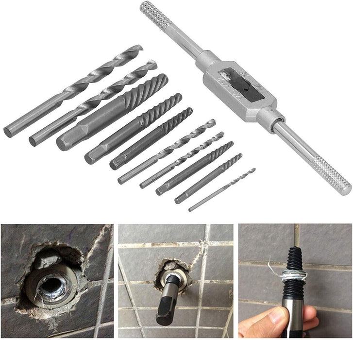 11pcs Damaged Screw Extractor Drill Bit Set Easy Out Broken Screw Bolt Remover