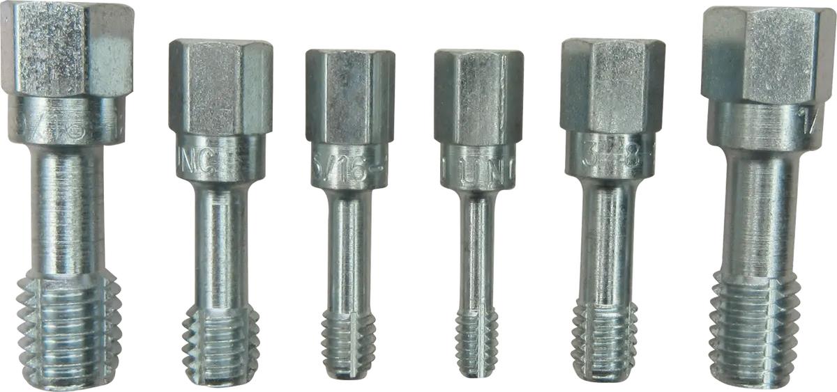 T&E Tools 6PC UNC SAE Rethreader Tap Set Made in Taiwan  1/4"- 9/16" TC6