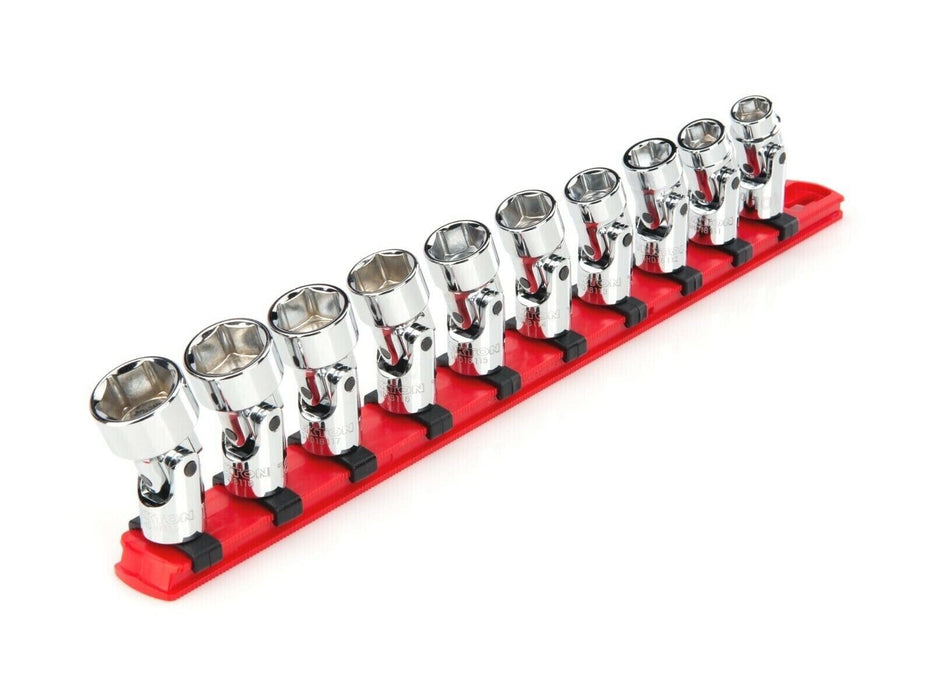 MAXGEAR 10PCS  Metric Socket Set 6 Point Flex 3/8DR Made in Taiwan 10-19mm