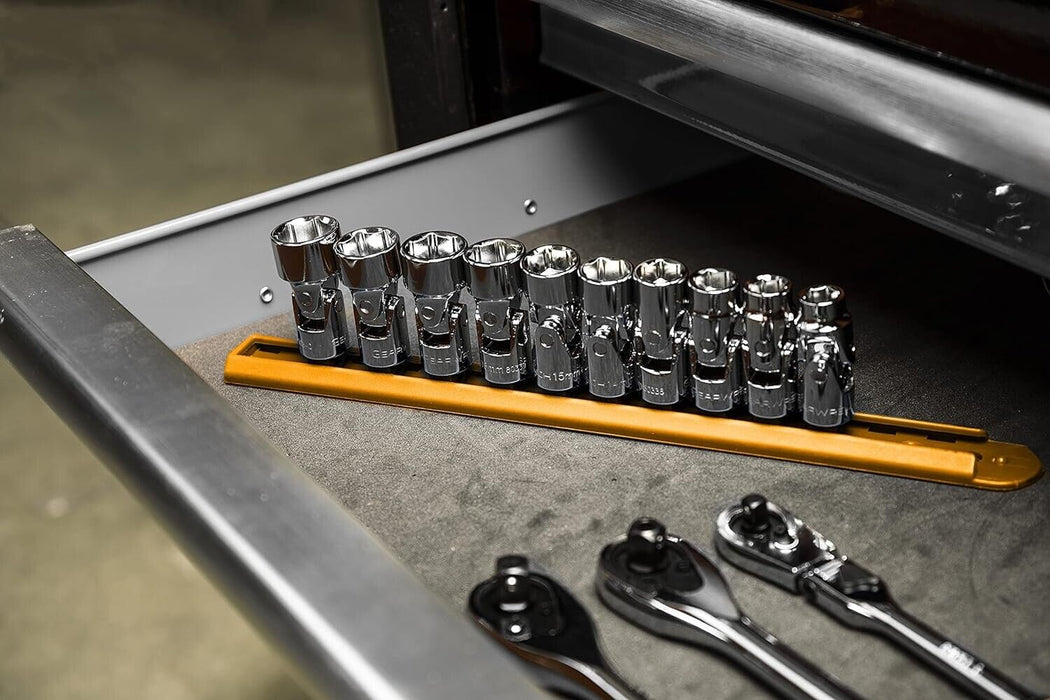 MAXGEAR 10PCS  Metric Socket Set 6 Point Flex 3/8DR Made in Taiwan 10-19mm