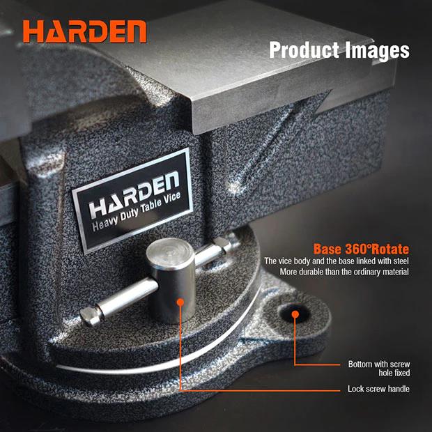 HARDEN 8"/200mm Heavy Duty Bench Vice Swivel Base Anvil Cast Iron Metalwork 42kg