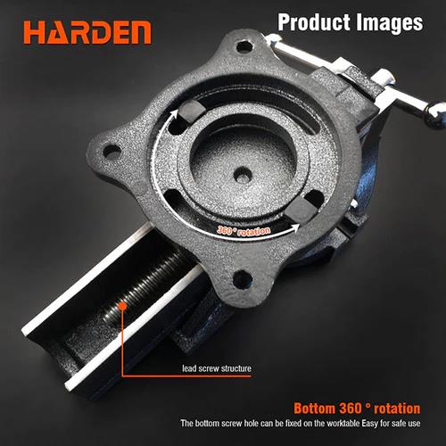 HARDEN 8"/200mm Heavy Duty Bench Vice Swivel Base Anvil Cast Iron Metalwork 42kg