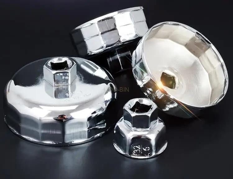 PK Tool 22 Pcs 1/2"Dr Oil Filter Removal Kit Cup Style Kit Chrome Finish 37size