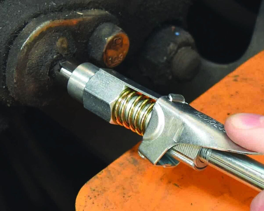 PK Tool Grease Gun Coupler Nozzle - Quick Release Lock-On Fast On/Off