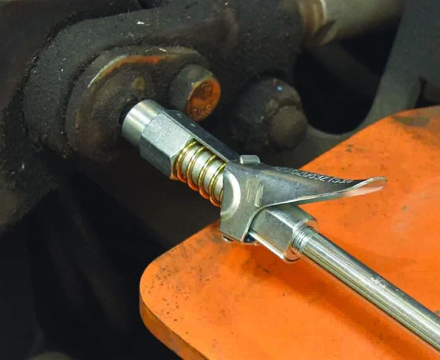 PK Tool Grease Gun Coupler Nozzle - Quick Release Lock-On Fast On/Off