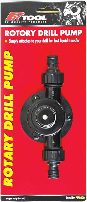 PK Tool Rotary Pump - Drill Powered Transferring Liquids Between Containers