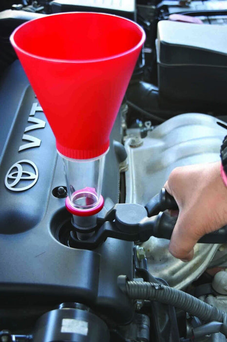 PK Tool 2 Pcs Universal Oil Funnel with Filler Inlet Clamp - 255 x 125mm Funnel