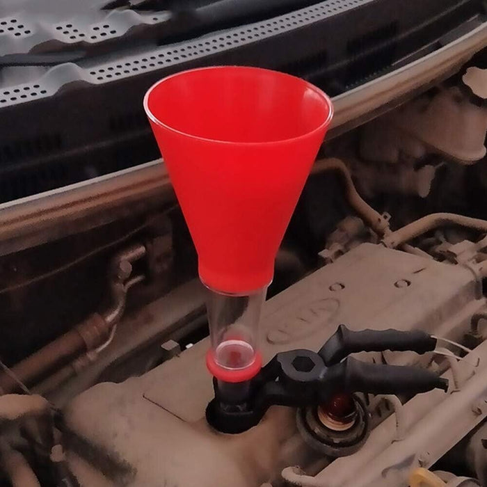 PK Tool 2 Pcs Universal Oil Funnel with Filler Inlet Clamp - 255 x 125mm Funnel