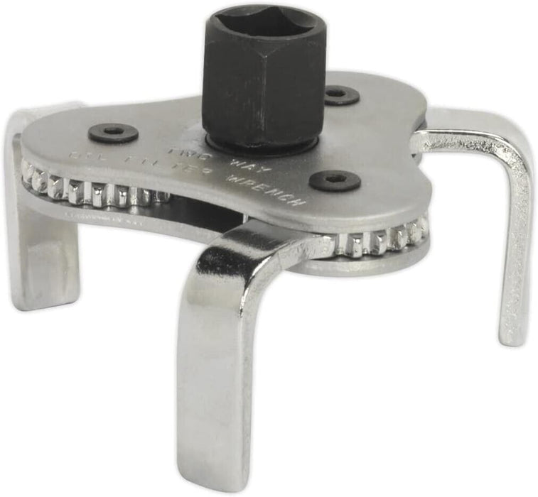 PK Tool 3 Claw Oil Filter Wrench - Fits Filters 63-102mm with Adaptor