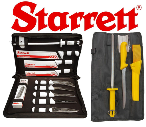 Starrett Professional Combo Filleting Butcher Knife Set 13pcs + Case and Pouch - FISHER DISCOUNT