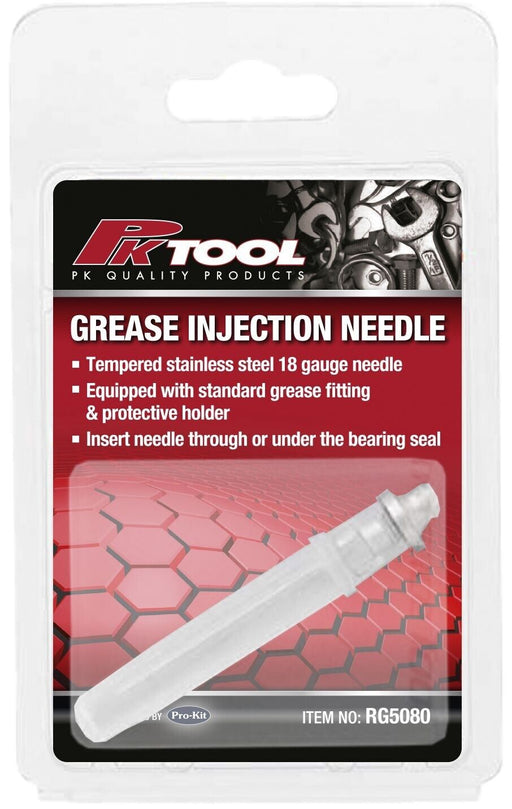 PK TOLLS 305237 GREASE INJECTOR NEEDLE - 18 GAUGE x 38mm - FISHER DISCOUNT
