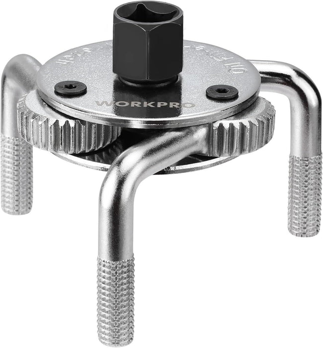 PK Tool Adjustable 3 Claw Oil Filter Wrench -Fits Filters 45 - 85mm with Adaptor