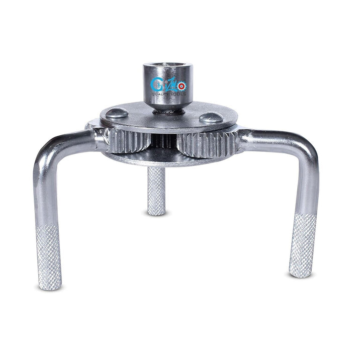 PK Tool Adjustable 3 Claw Oil Filter Wrench -Fits Filters 45 - 85mm with Adaptor