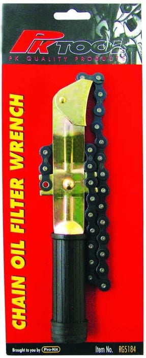 PK Tool HEAVY DUTY OIL FILTER CHAIN WRENCH Remover Car Bike 125mm 5 Inch Filters