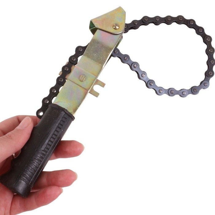 PK Tool HEAVY DUTY OIL FILTER CHAIN WRENCH Remover Car Bike 125mm 5 Inch Filters
