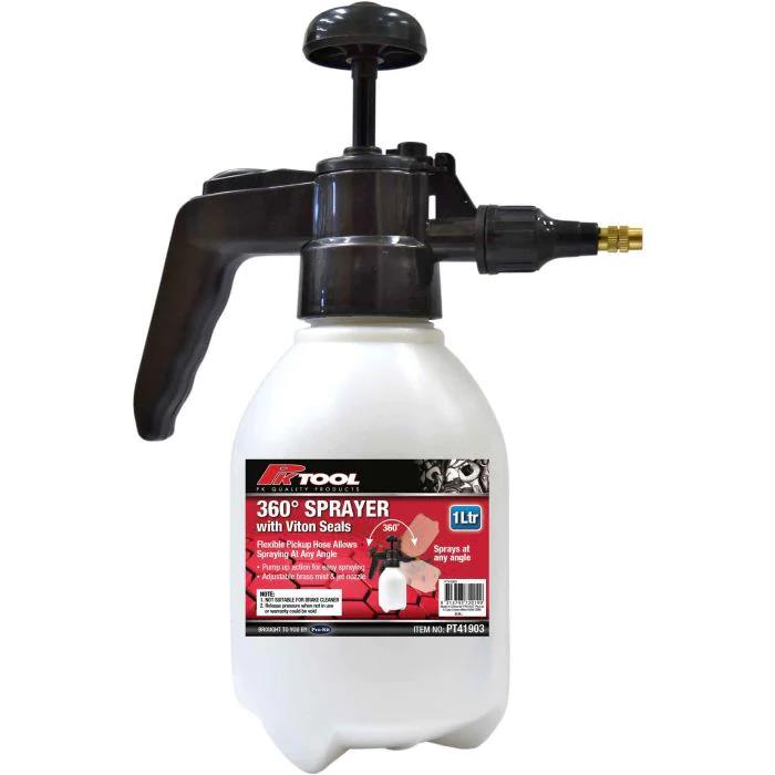 PK Tool 1Ltr 360 Degree Brake Cleaner Sprayer - with Viton Seals Heavy Duty